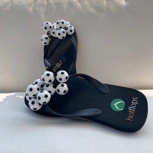 Hotflops Soccer Flip Flops Unisex (sized women's M/L)